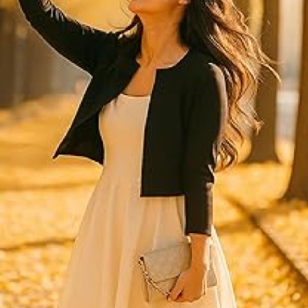 Ann Taylor M black open sweater, kimono, Jacket